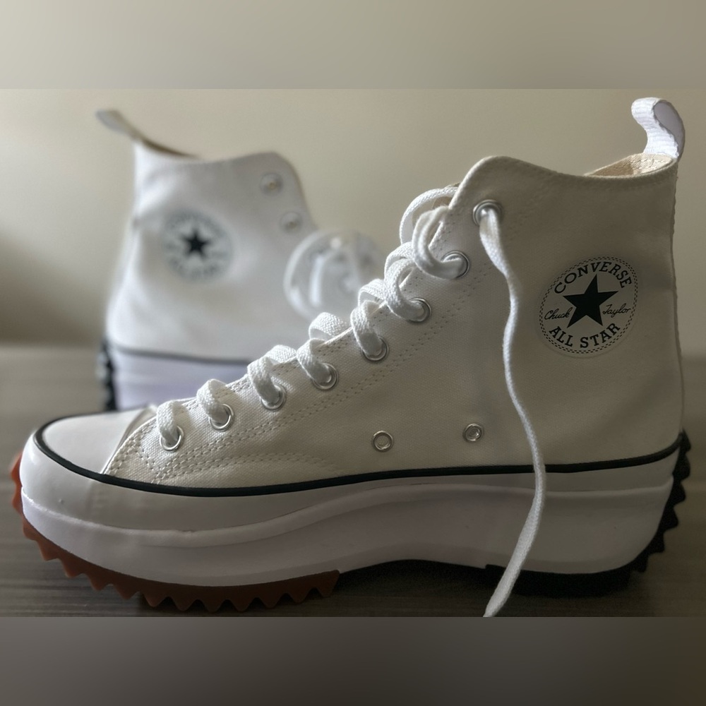 NWOT All Star Converse White Platform Sneakers - Picture 9 of 10